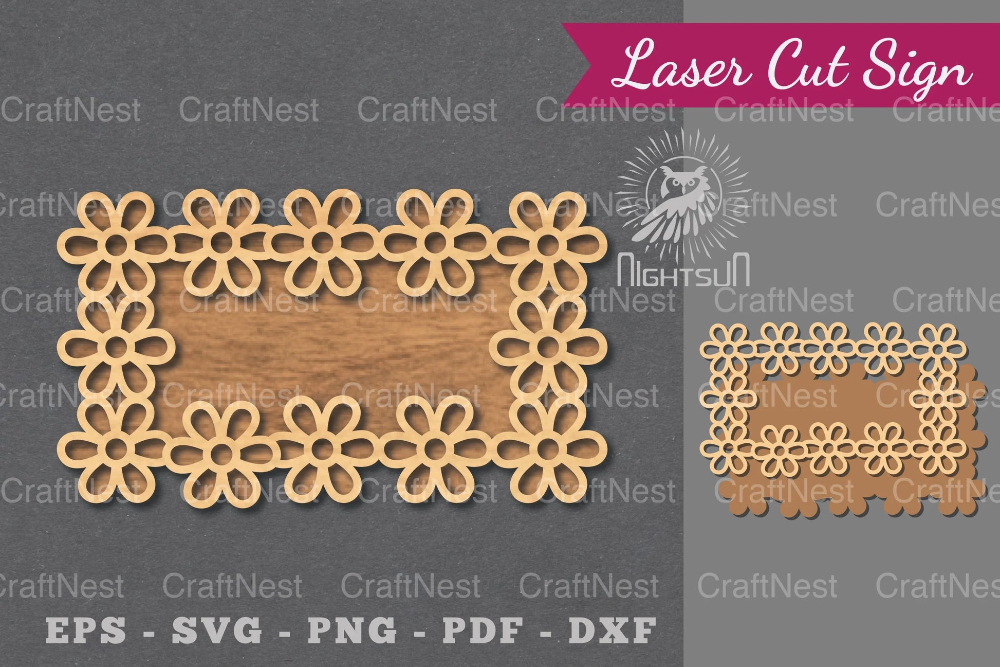 Flowers Laser Cut Sign Clipart Bundle - CraftNest - Digital Crafting and Art