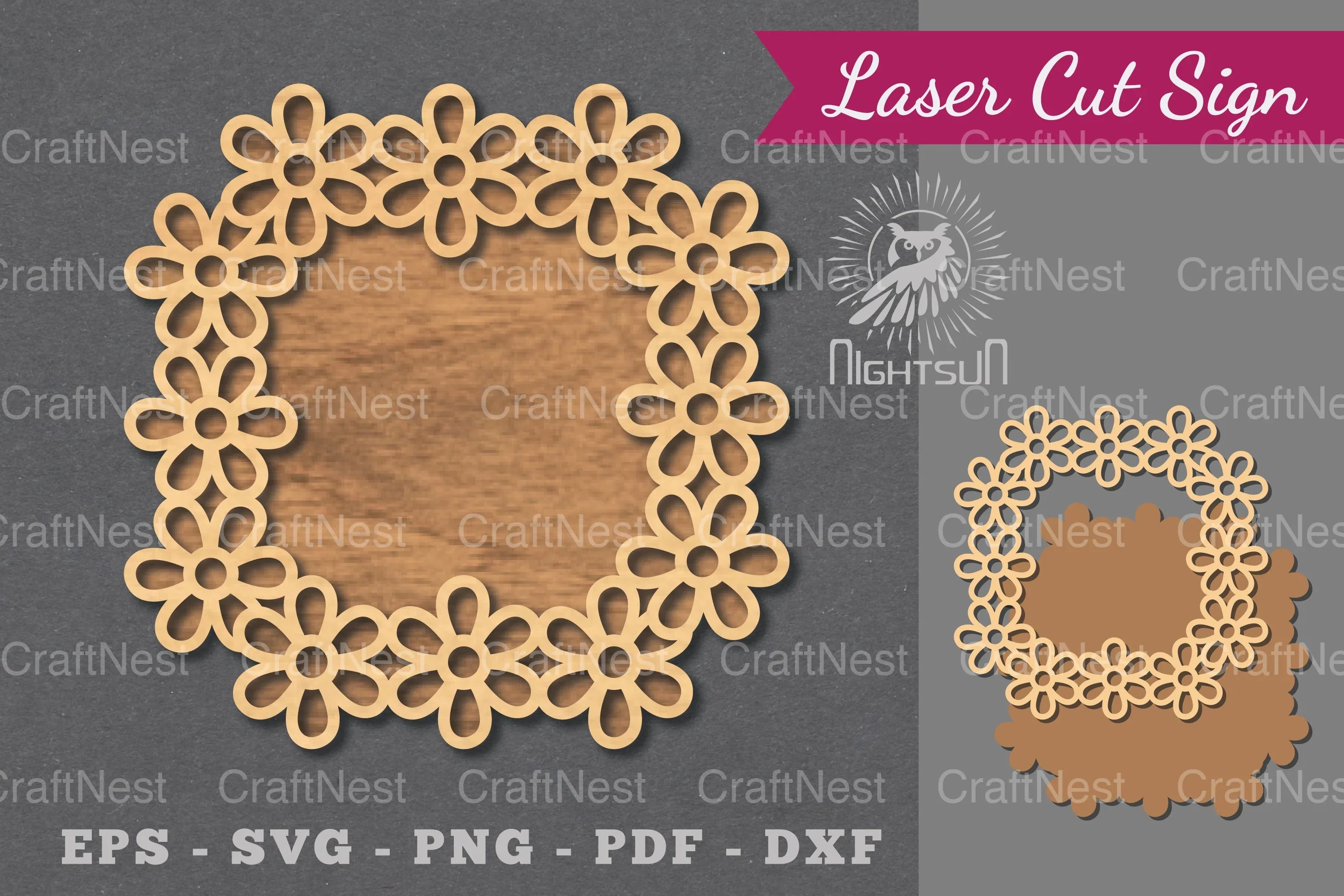 Flowers Laser Cut Sign Clipart Bundle - CraftNest - Digital Crafting and Art