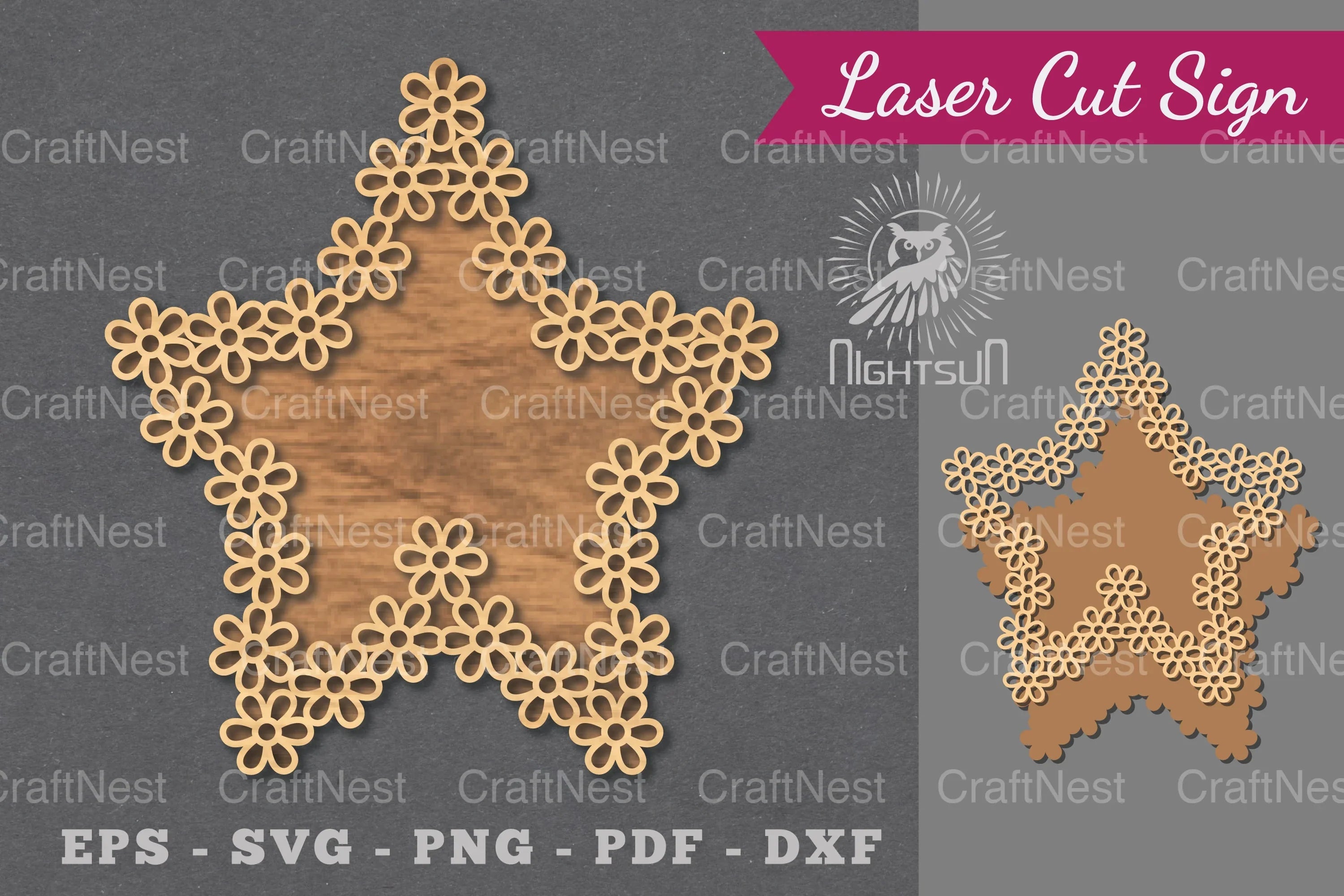 Flowers Laser Cut Sign Clipart Bundle - CraftNest - Digital Crafting and Art