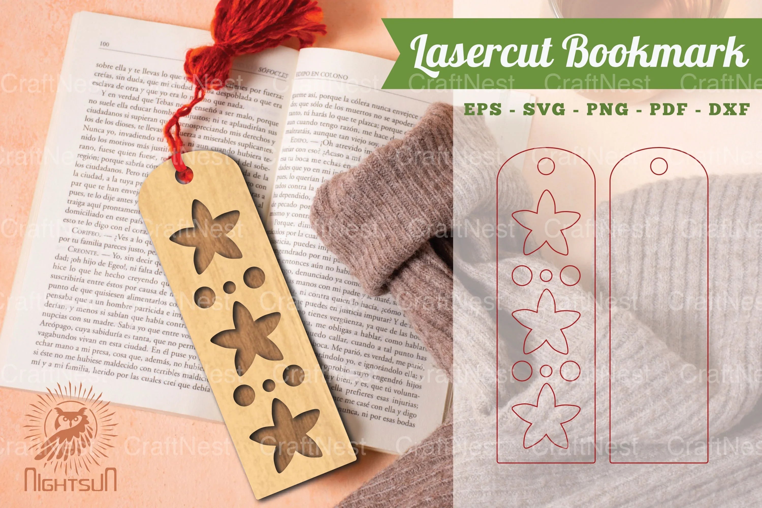 Laser Cut Flower Bookmark Clipart Bundle - CraftNest - Digital Crafting and Art