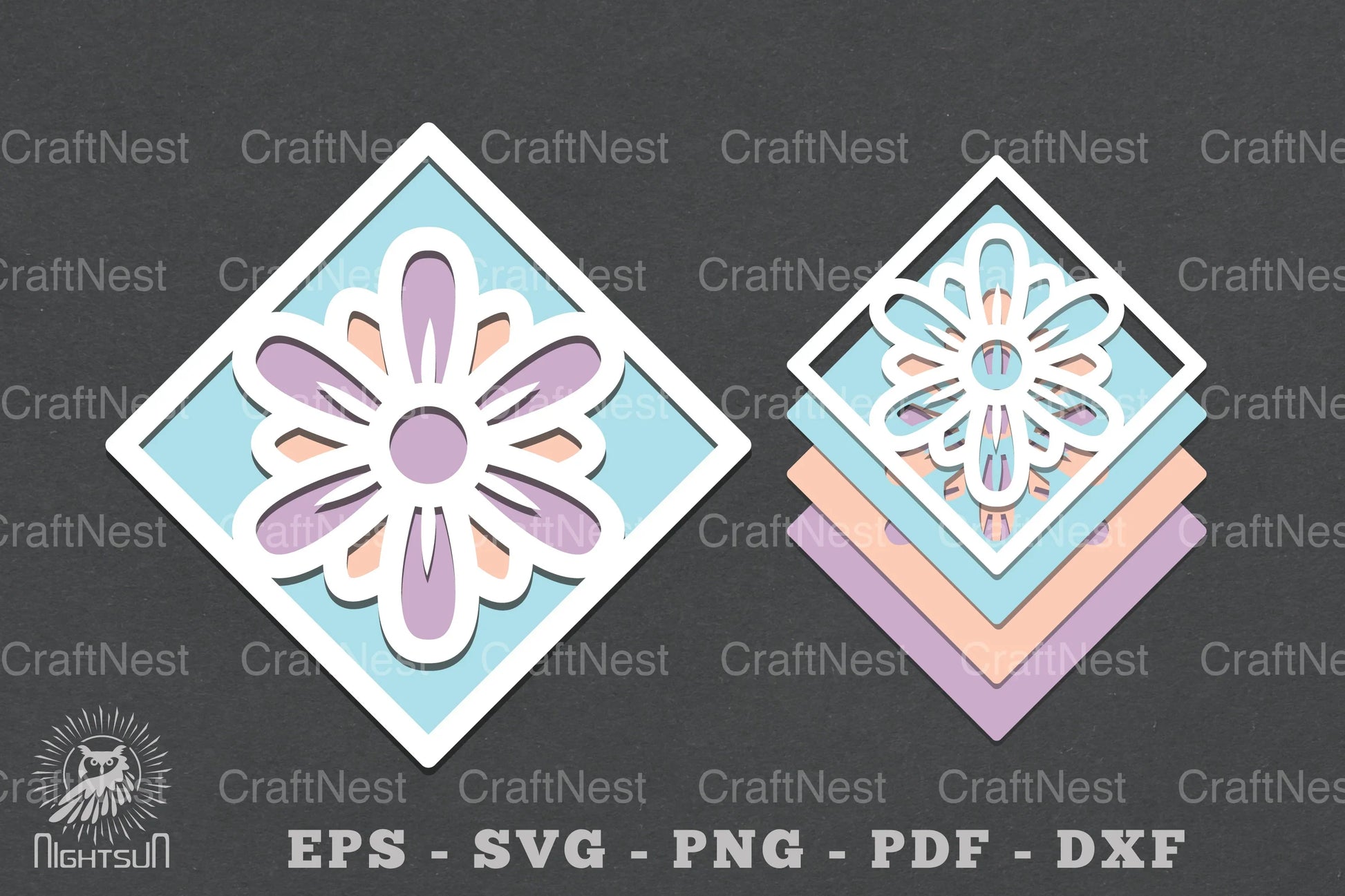 Flowers Layered Papercut SVG Bundle - CraftNest - Digital Crafting and Art