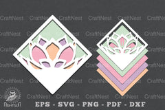 Flowers Layered Papercut SVG Bundle - CraftNest - Digital Crafting and Art