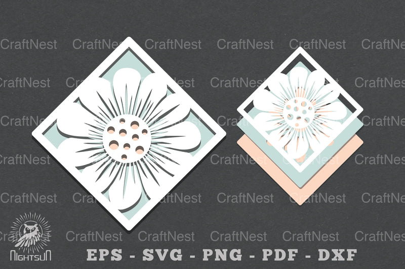 Flowers Layered Papercut SVG Bundle - CraftNest - Digital Crafting and Art
