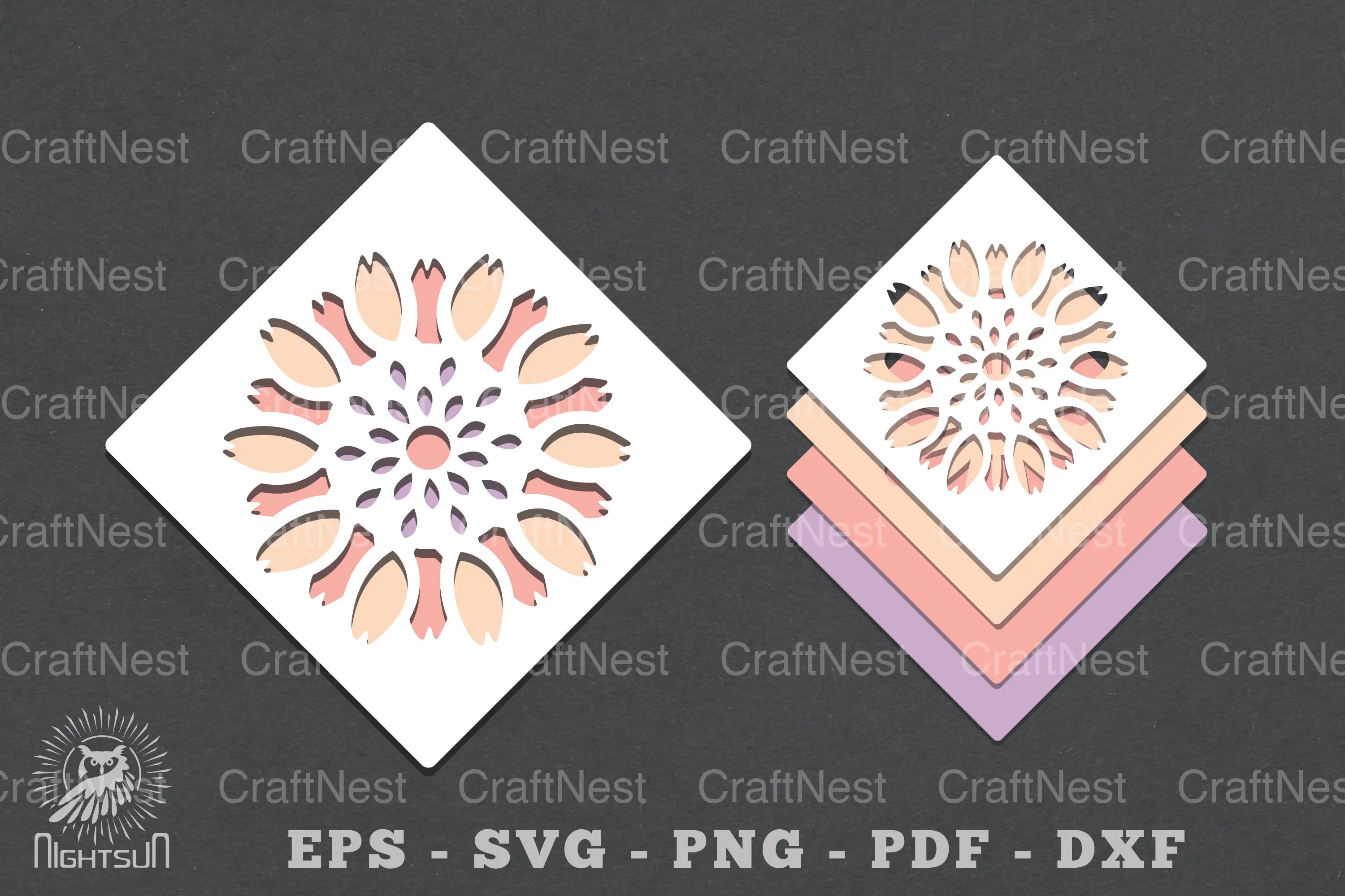 Layered Papercut Flowers SVG Bundle - CraftNest - Digital Crafting and Art