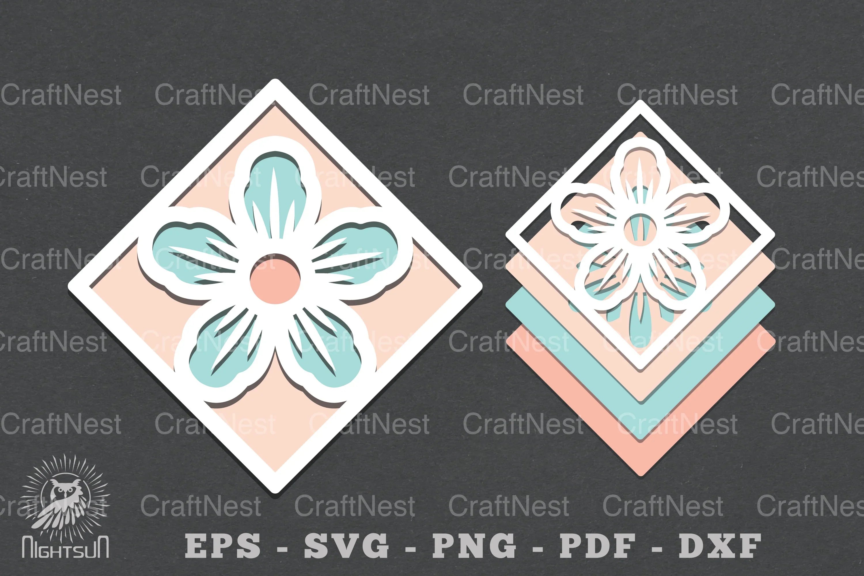Flowers Layered Papercut SVG Bundle - CraftNest - Digital Crafting and Art