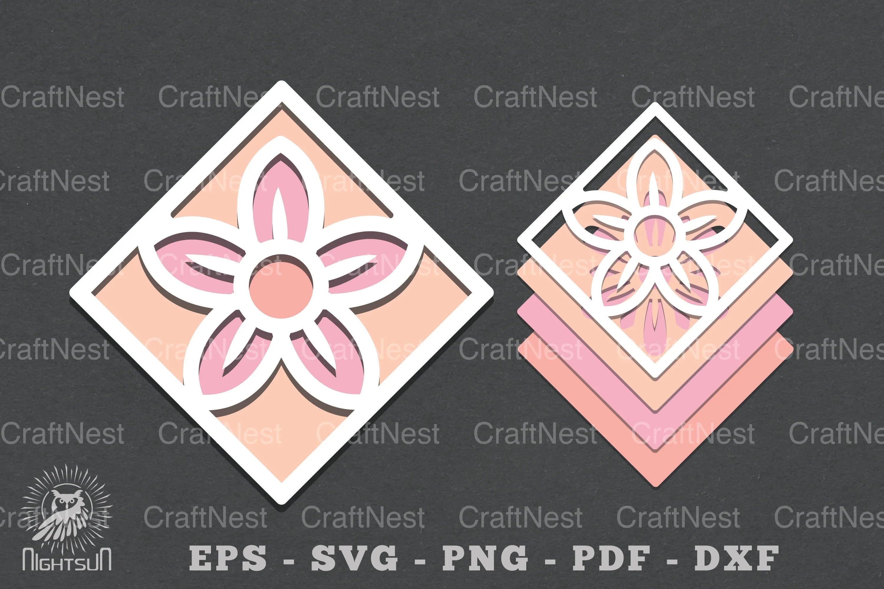 Flowers Layered Papercut SVG Bundle - CraftNest - Digital Crafting and Art