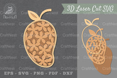 Mango Flowers Lasercut Decoration Clipart Bundle - CraftNest - Digital Crafting and Art