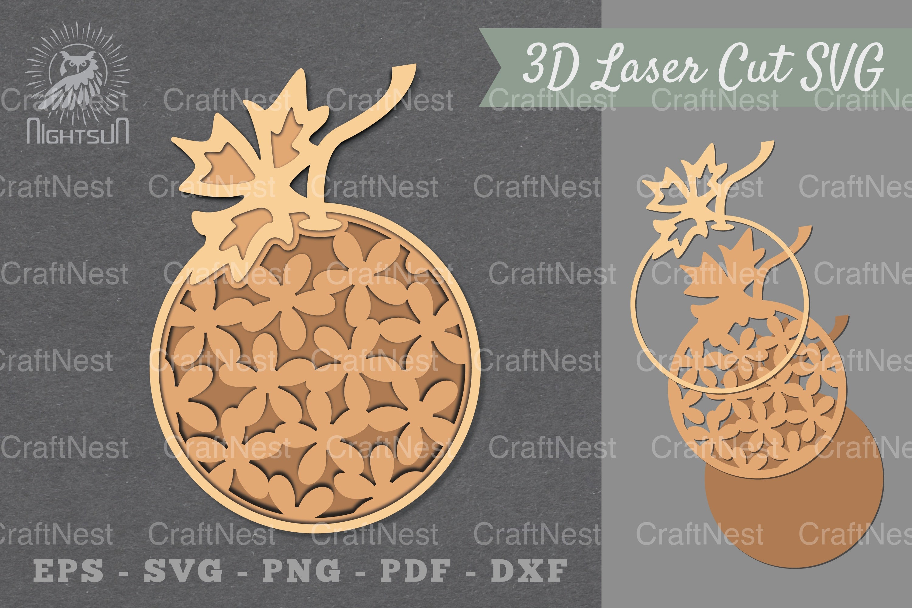 Flowers Melon Lasercut Decoration Clipart Bundle - CraftNest - Digital Crafting and Art