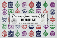 Flowers Ornament Earring SVG Bundle - CraftNest - Digital Crafting and Art