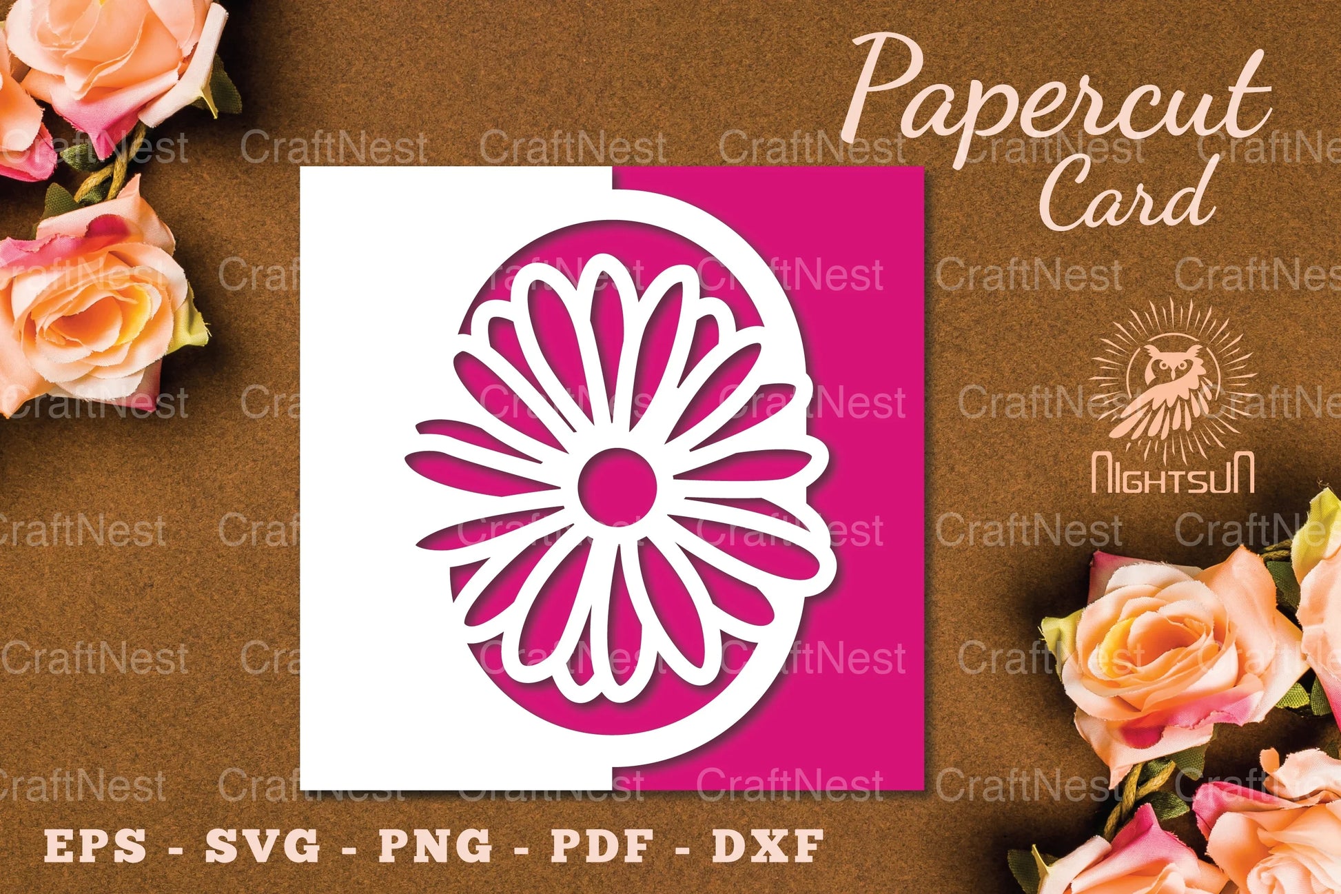Papercut Flowers Card SVG Bundle - CraftNest - Digital Crafting and Art