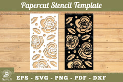 Flowers Papercut Stencil Clipart Bundle - CraftNest - Digital Crafting and Art