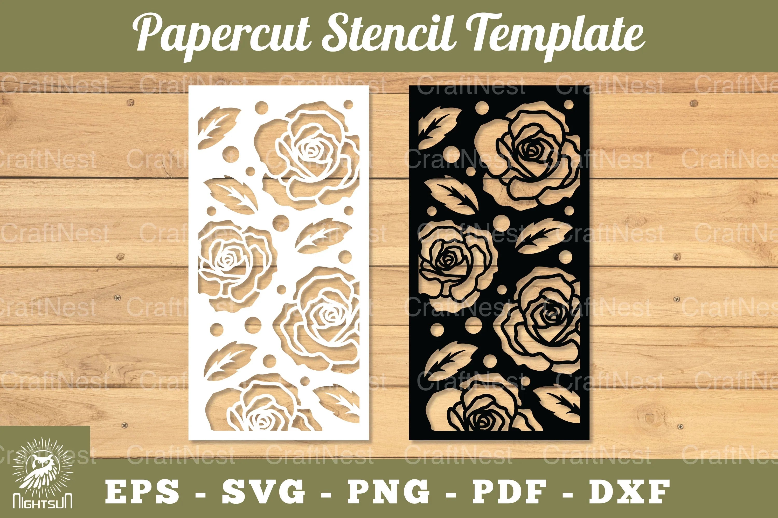 Flowers Papercut Stencil Clipart Bundle - CraftNest - Digital Crafting and Art