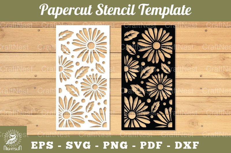 Flowers Papercut Stencil Clipart Bundle - CraftNest - Digital Crafting and Art