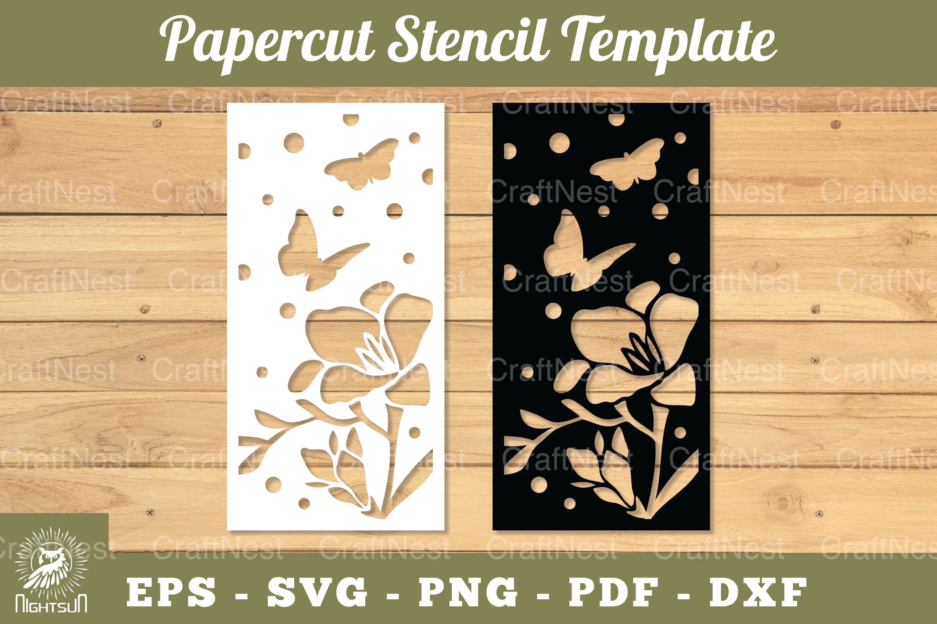 Flowers Papercut Stencil Clipart Bundle - CraftNest - Digital Crafting and Art