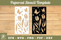Flowers Papercut Stencil Clipart Bundle - CraftNest - Digital Crafting and Art