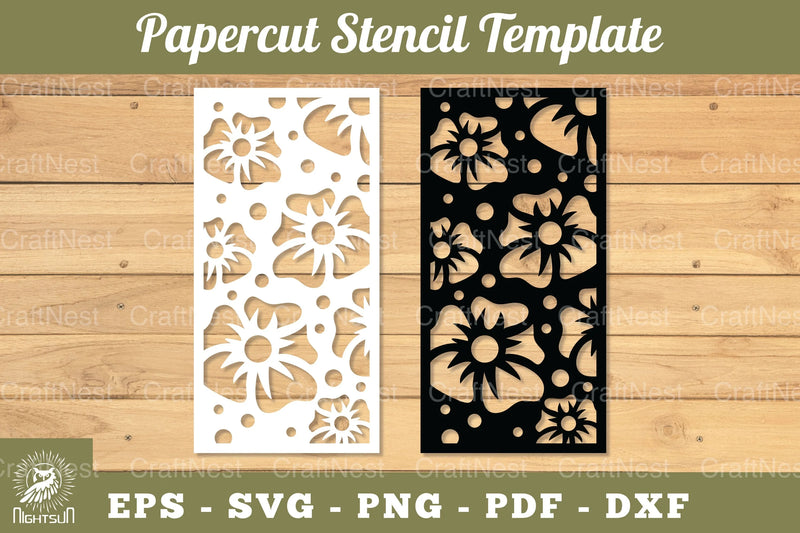 Flowers Papercut Stencil Clipart Bundle - CraftNest - Digital Crafting and Art