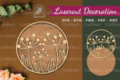 Flowers Round Laser Cut Decoration Clipart Bundle - CraftNest - Digital Crafting and Art