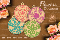 Flowers Round Ornament Clipart Bundle - CraftNest - Digital Crafting and Art