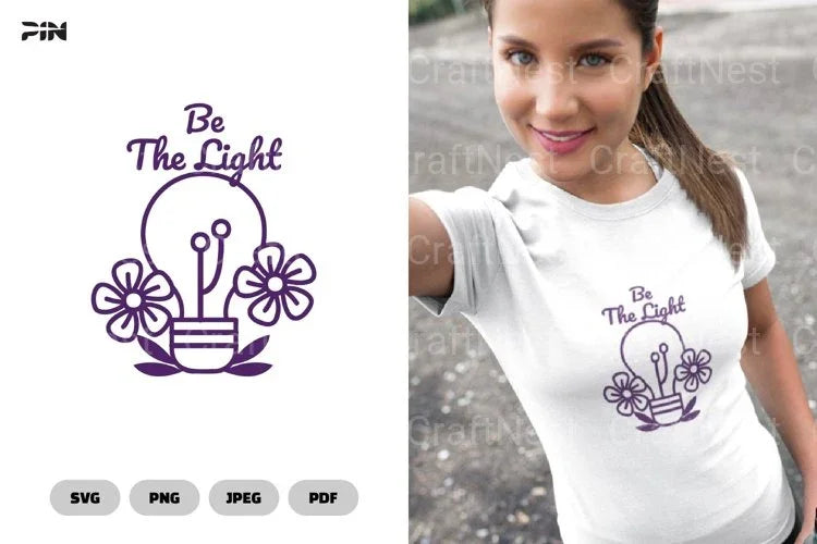 Be The Light Flowers SVG Bundle - CraftNest - Digital Crafting and Art