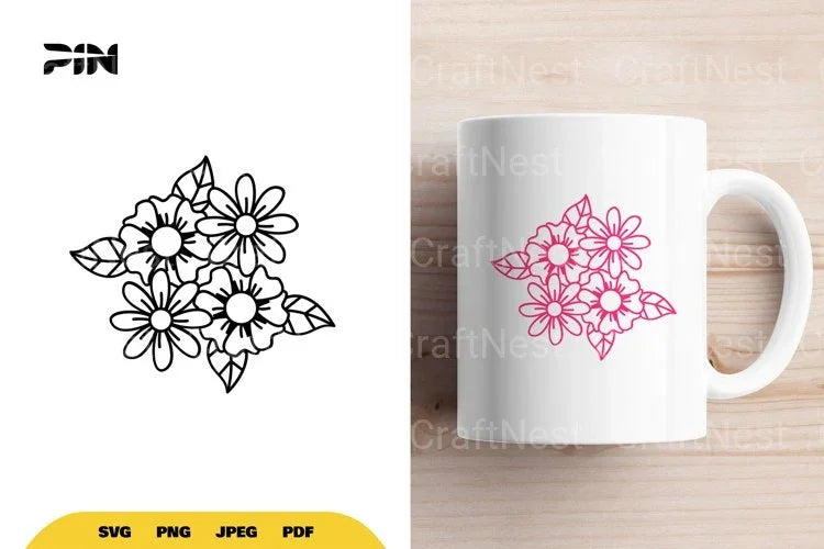 Flowers Cut File SVG Bundle - CraftNest - Digital Crafting and Art