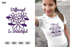 Different Is Beautiful Flowers SVG Bundle - CraftNest - Digital Crafting and Art