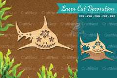 Shark Laser Cut Flower Decoration Clipart Bundle - CraftNest - Digital Crafting and Art