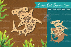Shark Laser Cut Flower Decoration Clipart Bundle - CraftNest - Digital Crafting and Art