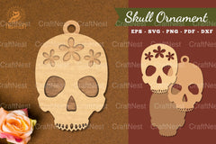 Flowers Skull Laser Cut Ornament Clipart Bundle - CraftNest - Digital Crafting and Art