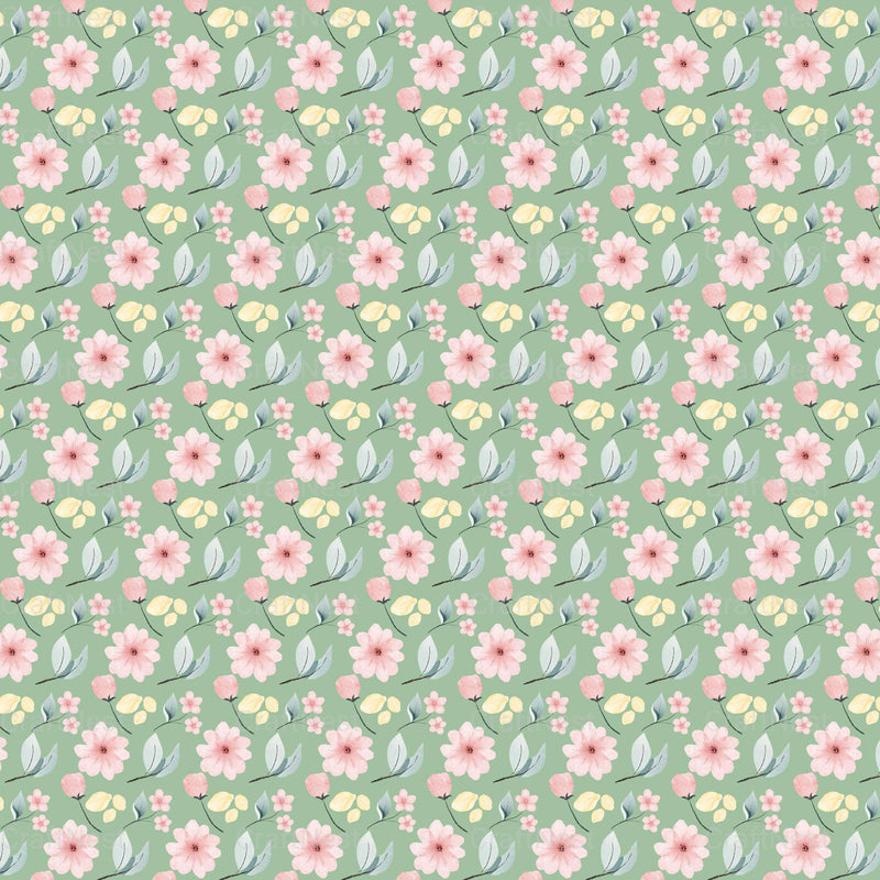 Watercolor Flowers Seamless Digital Paper - CraftNest - Digital Crafting and Art