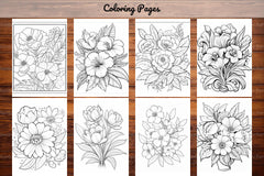 Relaxing Flowers Coloring Book - CraftNest - Digital Crafting and Art