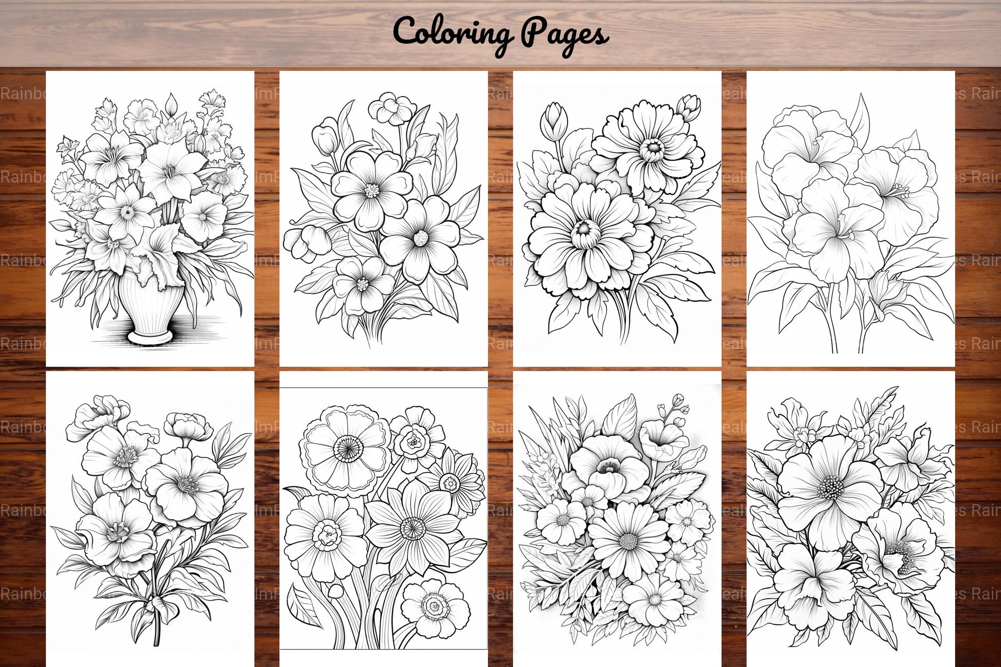 Relaxing Flowers Coloring Book - CraftNest - Digital Crafting and Art