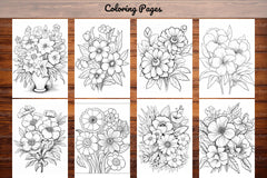 Relaxing Flowers Coloring Book - CraftNest - Digital Crafting and Art