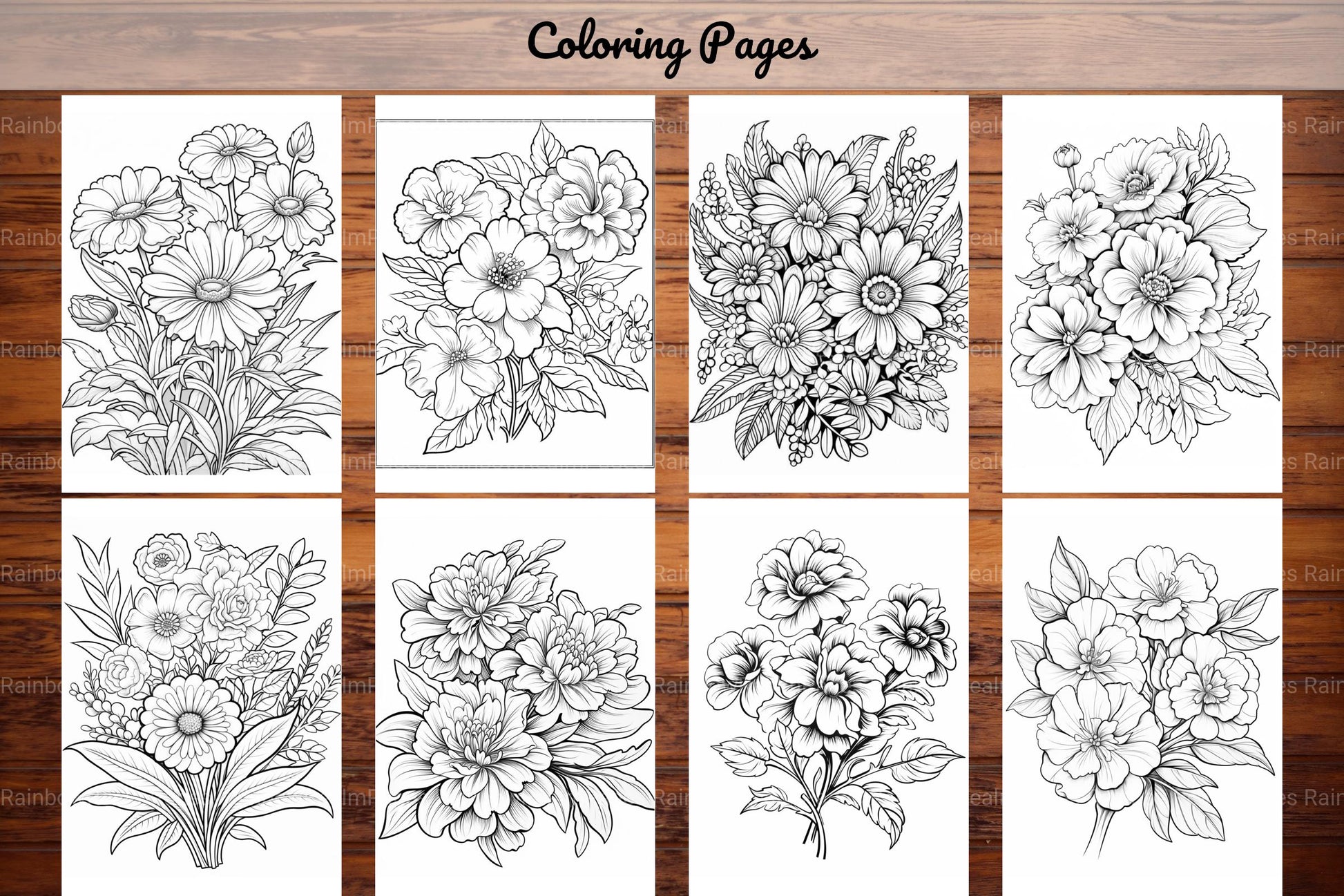 Relaxing Flowers Coloring Book - CraftNest - Digital Crafting and Art