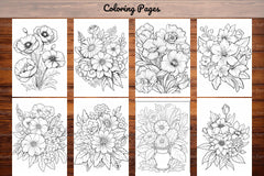 Relaxing Flowers Coloring Book - CraftNest - Digital Crafting and Art