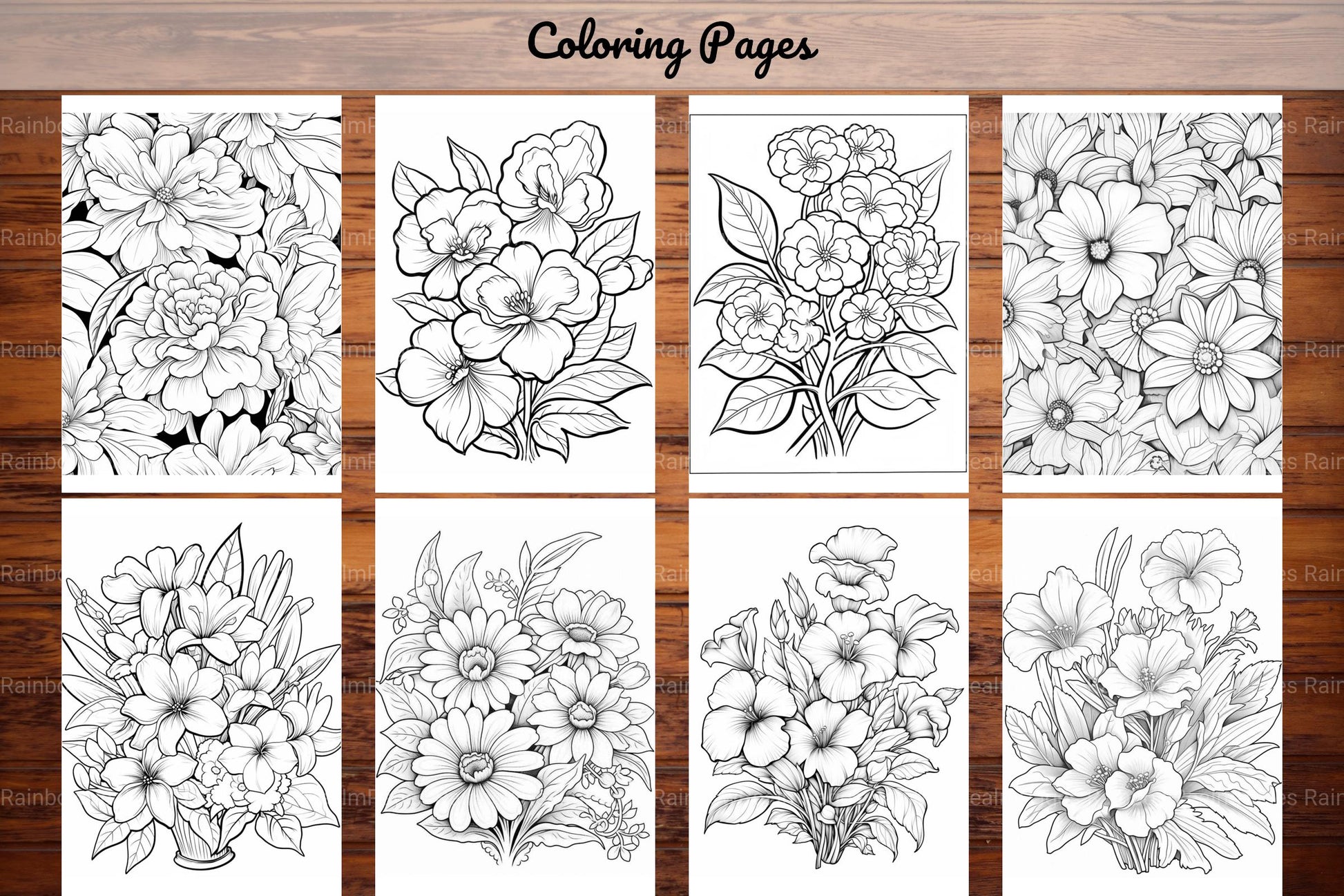 Relaxing Flowers Coloring Book - CraftNest - Digital Crafting and Art