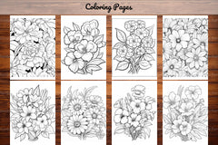 Relaxing Flowers Coloring Book - CraftNest - Digital Crafting and Art