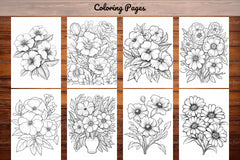 Relaxing Flowers Coloring Book - CraftNest - Digital Crafting and Art