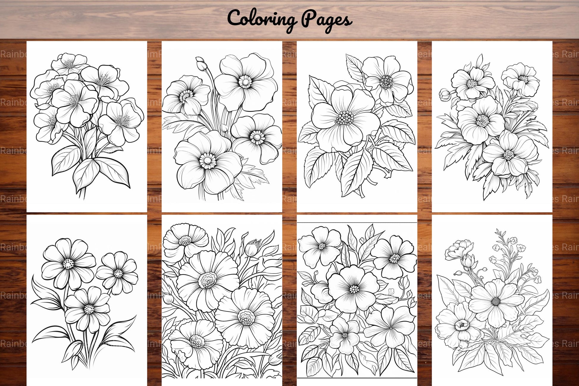 Relaxing Flowers Coloring Book - CraftNest - Digital Crafting and Art