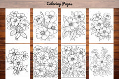 Relaxing Flowers Coloring Book - CraftNest - Digital Crafting and Art