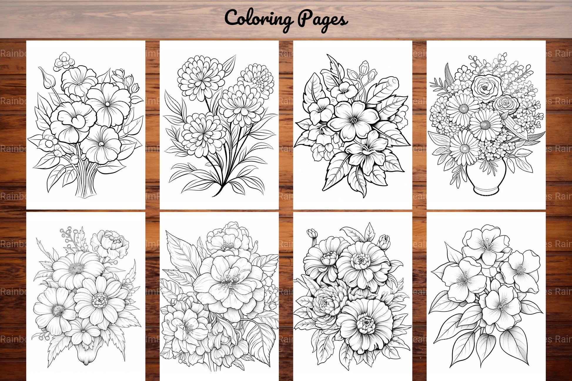 Relaxing Flowers Coloring Book - CraftNest - Digital Crafting and Art