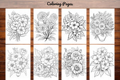 Relaxing Flowers Coloring Book - CraftNest - Digital Crafting and Art