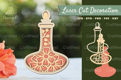 3D Lasercut Flowers in Bottle Clipart Bundle - CraftNest - Digital Crafting and Art