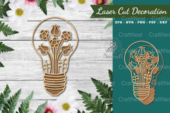 Laser Cut Flower Lamp Decoration Clipart Bundle - CraftNest - Digital Crafting and Art