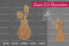 Laser Cut Flower Lamp Decoration Clipart Bundle - CraftNest - Digital Crafting and Art