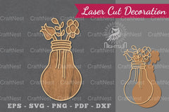 Laser Cut Flower Lamp Decoration Clipart Bundle - CraftNest - Digital Crafting and Art