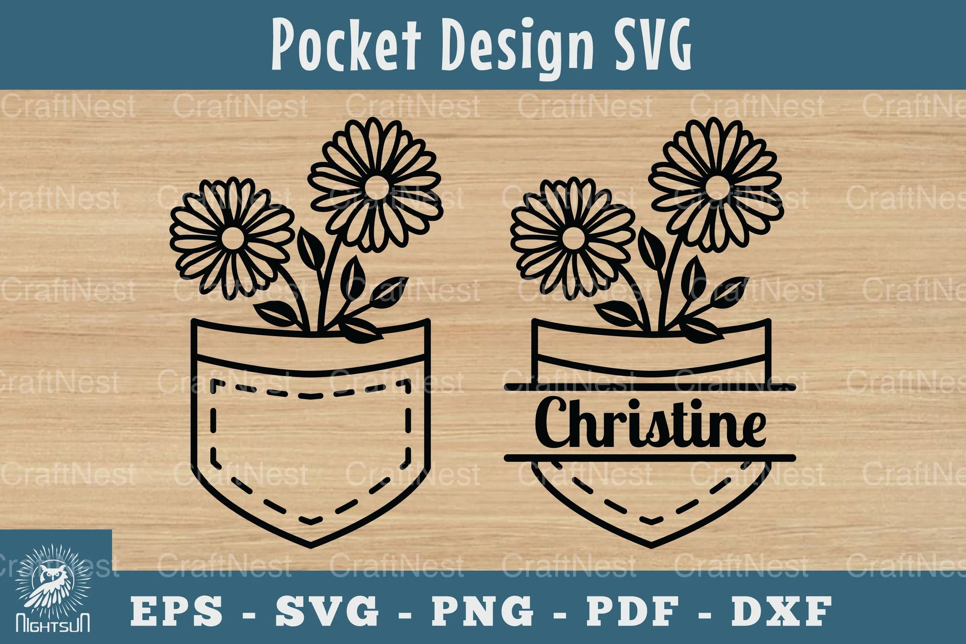 Pocket Flowers SVG Bundle - CraftNest - Digital Crafting and Art