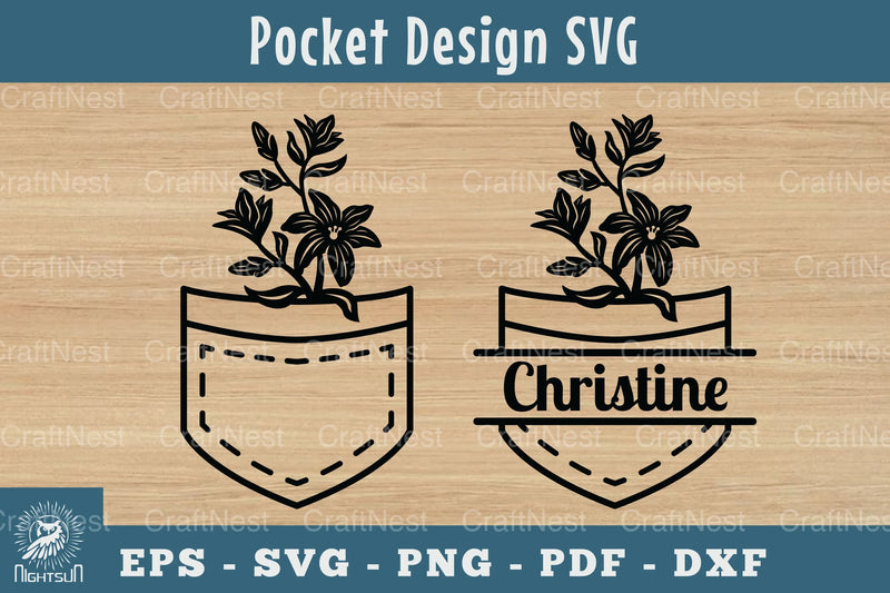 Pocket Flower SVG Bundle - Silhouette Design - CraftNest - Digital Crafting and Art