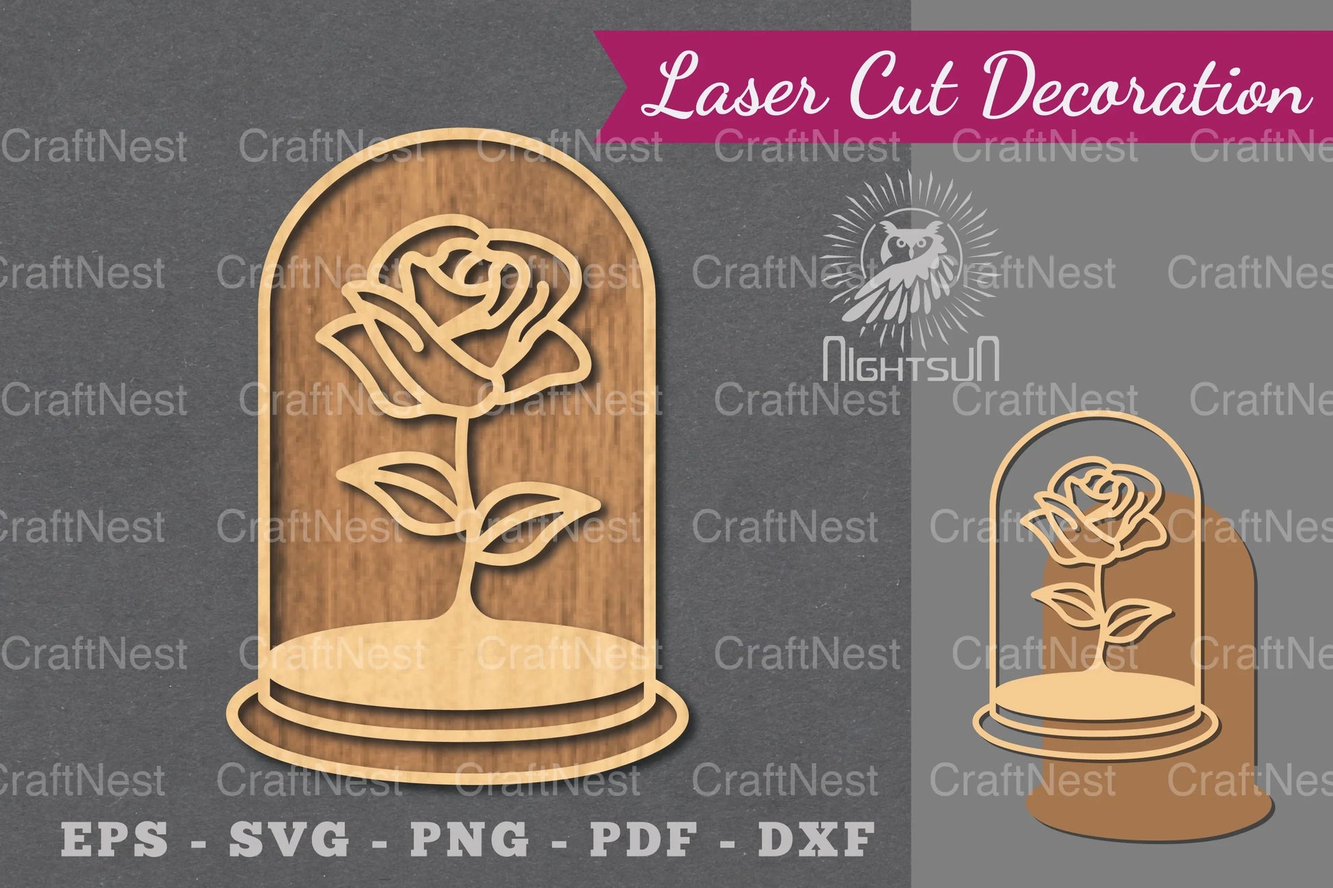 Laser Cut Flower Tube Decorations Bundle - CraftNest - Digital Crafting and Art