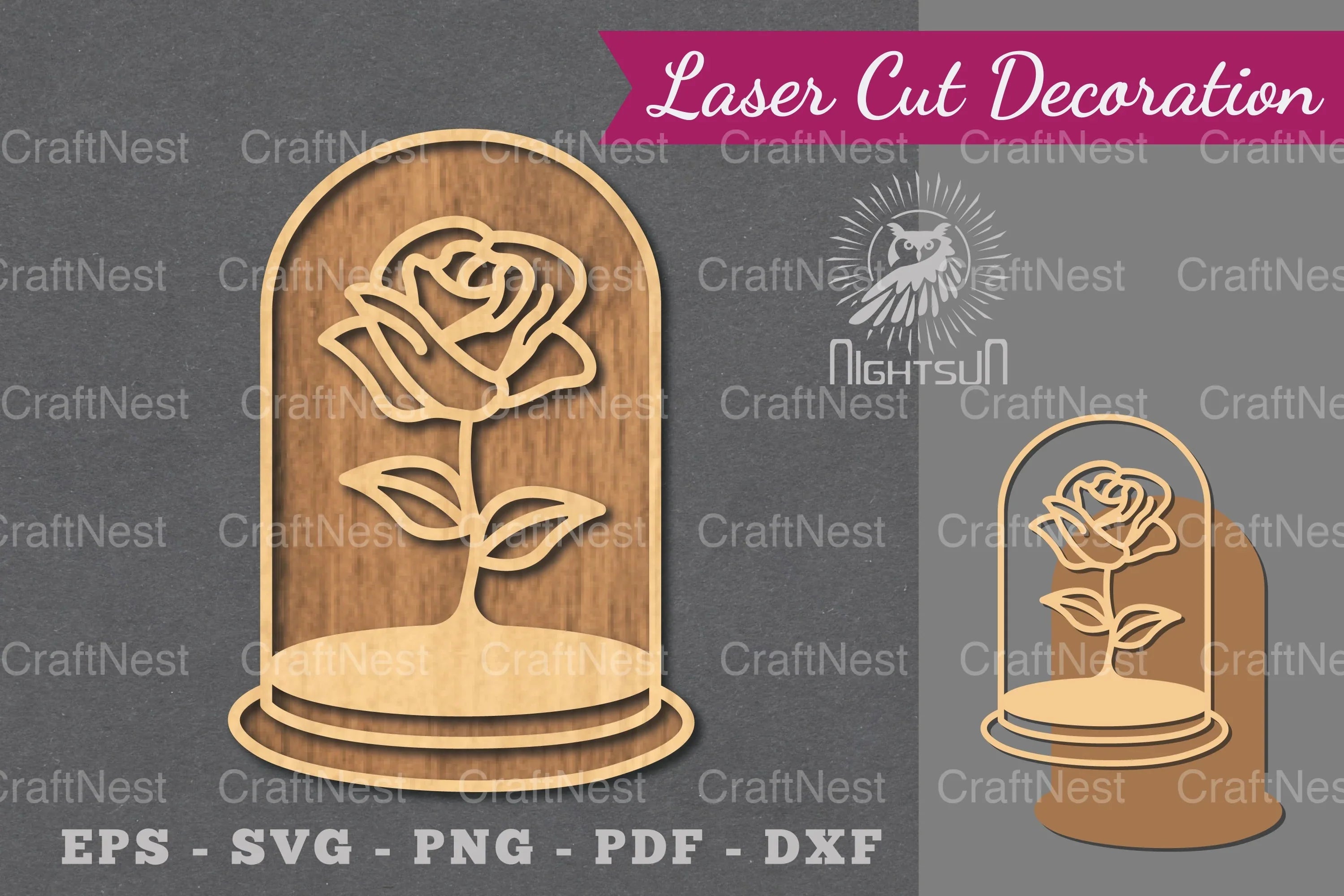 Laser Cut Flower Tube Decorations Bundle - CraftNest - Digital Crafting and Art