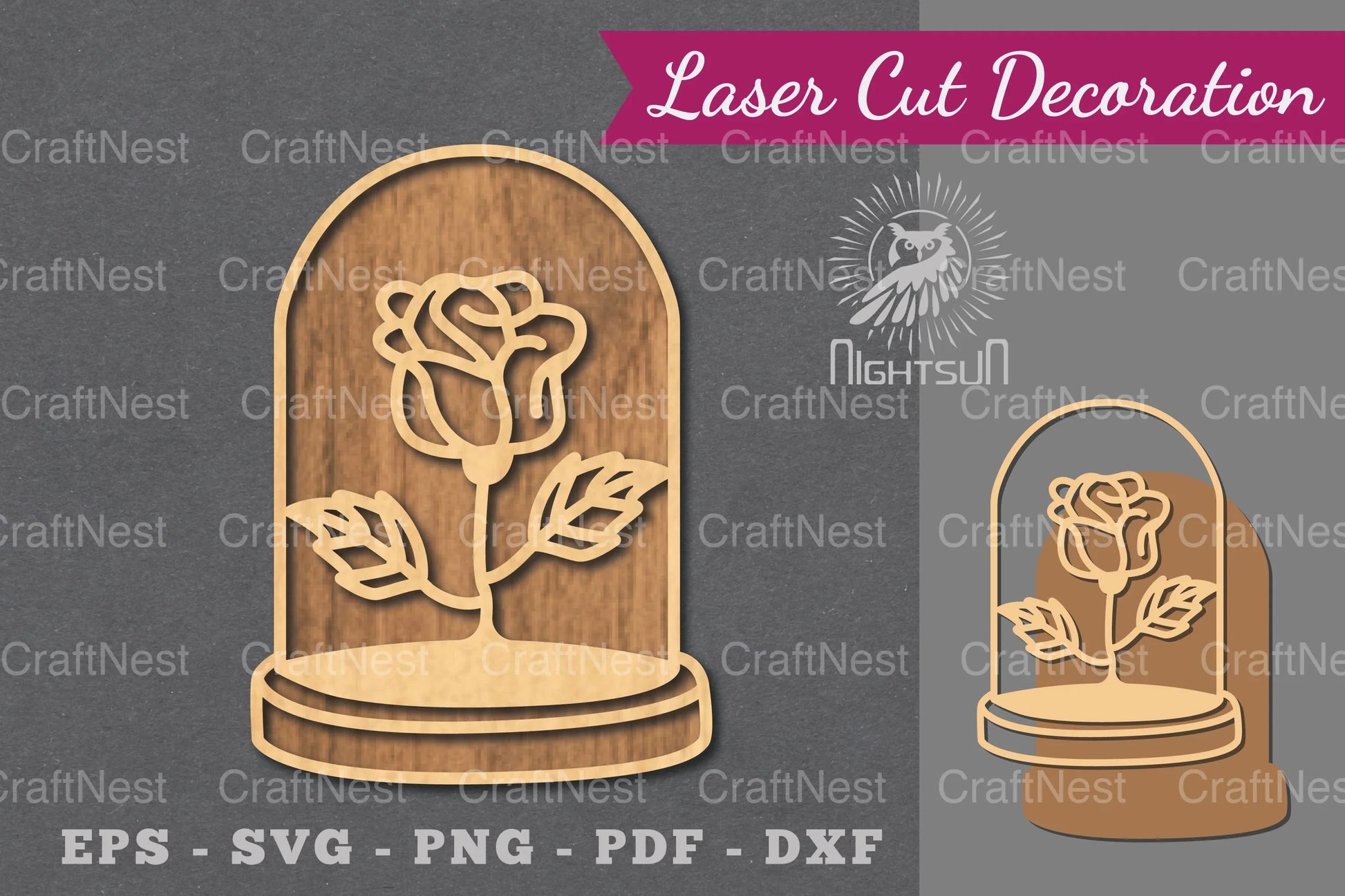 Laser Cut Flower Tube Decorations Bundle - CraftNest - Digital Crafting and Art